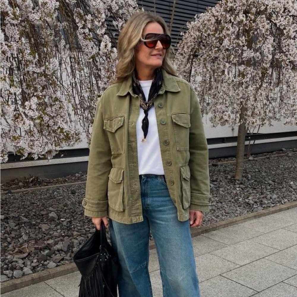 NWT Driftwood Denim Green Embroidered Jacket ✨
